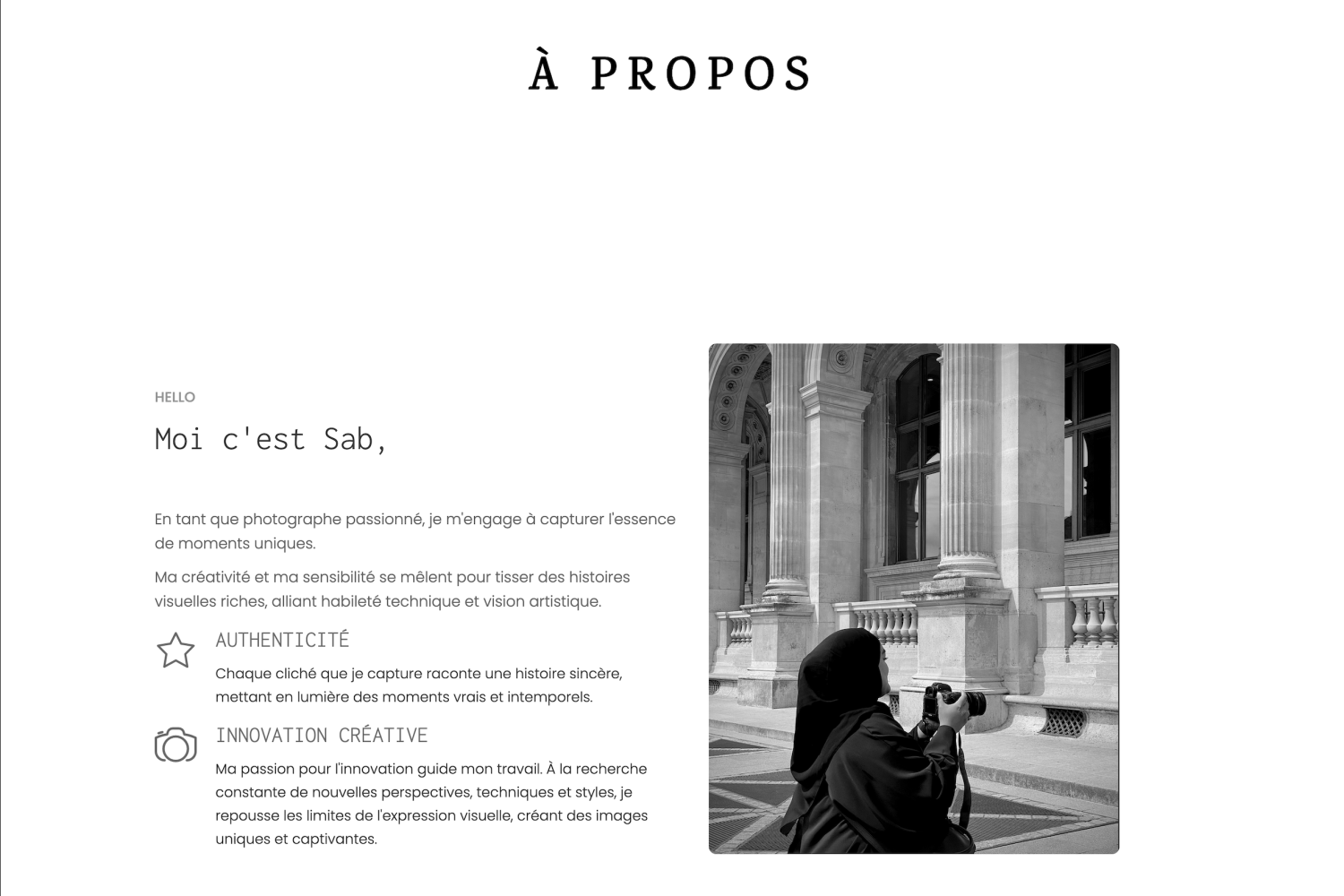 Page À Propos - KHS STUDIO